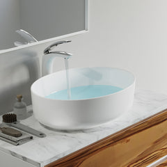 Dowell 20" Bathroom Oval Ceramic Vessel Sink - 5-7/8" Deep - 000 2015 Series