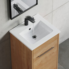 Dowell 18" Bathroom Ceramic Topmount Basin with Overflow - 4-7/16" Deep - 000 1816B Series