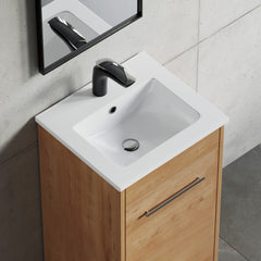 Dowell 18" Bathroom Ceramic Topmount Basin with Overflow - 4-7/16" Deep - 000 1816B Series