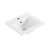 Dowell 18" Bathroom Ceramic Topmount Basin with Overflow - 4-7/16" Deep - 000 1816B Series