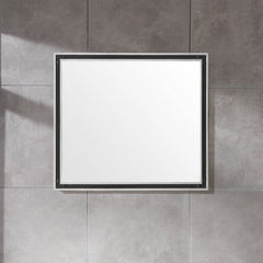 Dowell 36" Wall Mirror with Protective Black Trim Wooden Frame - Bathroom, Living Room, Hallway, Lobby - 028 36 Series