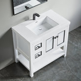 Dowell 36" Freestanding Bathroom Vanity with Single Basin - Two Soft-Close Doors, One Soft-Close Drawer, One Shelf - 036 36 Series