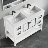 Dowell 48" Freestanding Bathroom Vanity with Single, Double or No Basin – Two Soft-Close Doors, Two Soft-Close Drawers, One Shelf - 036 48 Series