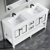 Dowell 60" Freestanding Bathroom Vanity with Single or Double Basin - Four Soft-Close Doors, One Soft-Close Drawer, One Shelf - 036 60 Series