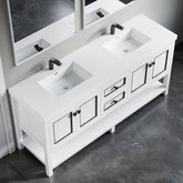 Dowell 72" Freestanding Bathroom Vanity with Double Basin - Four Soft-Close Doors, One Soft-Close Drawer, One Shelf - 036 72 Series