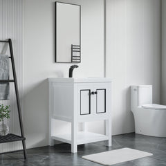 Dowell 24" Freestanding Bathroom Vanity with Single Basin - Two Soft-Close Doors, One Shelf - 036 24 Series