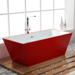 Dowell 67" Freestanding Acrylic Sloped/Trapezoidal Bathtub - 71 Gallon Capacity - 072 6731 Series