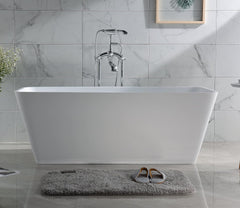 Dowell 58-3/4" Freestanding Stone Resin Rectangle Bathtub - 60 Gallon Capacity - 076 Series