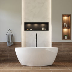 Dowell 59" Freestanding Acrylic Oval Bathtub - 60 Gallon Capacity - 080 5930 Series