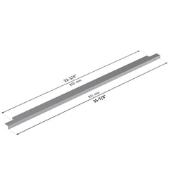 Dowell 35-7/8" Cabinet Pulls - Aluminum, 32-3/4" Center-to-Center, 10 Pack - 3063 036 Series
