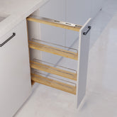 Dowell Base Filler Pullout Organizer with Adjustable Shelves - 3' Wide or 6" Wide, Wood - 4005 Series