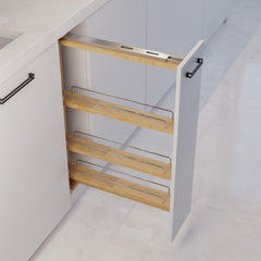 Dowell Base Filler Pullout Organizer with Adjustable Shelves - 3' Wide or 6" Wide, Wood - 4005 Series