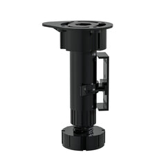 Dowell Base Cabinet Adjustable Leveler Legs with Toe Kick Clips, 4 Pack, Black Plastic - 4007 BL4 Series
