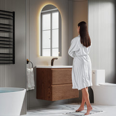 Dowell Arch Backlit Mirror, Touch Switch LED light,Wall-Mounted Vanity Mirror, Modern Sleek Frameless Design, Energy-Efficient LED Lighting - 5002 Series