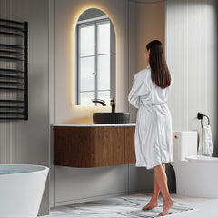 Dowell Arch Backlit Mirror, Touch Switch LED light,Wall-Mounted Vanity Mirror, Modern Sleek Frameless Design, Energy-Efficient LED Lighting - 5002 Series