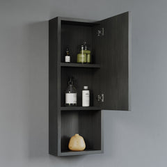 Dowell 12" Wall-Mounted Bathroom Cabinet, Soft-Close Door, Three Shelves