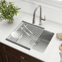 Dowell Over the Sink Roll-Up Dish Drying Rack, High-Quality, Foldable Tube Design, Space Saving Sink Organizer, Sturdy, Easy to Clean, Stylish Look