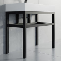 Dowell 36" Bathroom Basin Stand Black Pedestal - 7003 Series