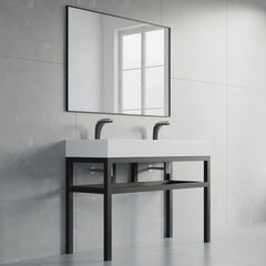 Dowell 48" Bathroom Basin Stand Black Pedestal - 7003 Series