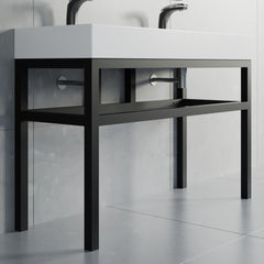 Dowell 48" Bathroom Basin Stand Black Pedestal - 7003 Series