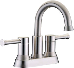 Dowell Bathroom Faucet - Two Handles, Three Holes, Brushed Nickel Finish - 8001 002 Series