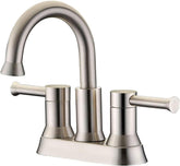 Dowell Bathroom Faucet - Two Handles, Three Holes, Brushed Nickel Finish - 8001 002 Series