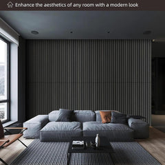 Dowell 3D Slat Wall Panels,Fluted Panels for Wall,Wall Decor Panels Noise Reduction, 95"H - 9001 9512 Series