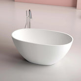 Dowell 51" Freestanding Compact Soaking Solid Surface Bathtub-BT033 Series