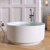 Dowell 49" Round Solid Surface Freestanding Soaking Tub for Small Bathrooms-BT131 Series