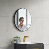 Dowell 23-5/8" Round Wall Mirror for Bath/Living Room/Hallway - Aluminum Frame - 5004 Series