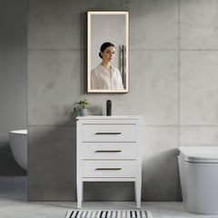 Dowell LED Wall Mirror with Black Aluminum Frame - Bathroom, Living Room, Bedroom, Lobby - 5005 Series