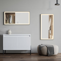 Dowell LED Wall Mirror with Black Aluminum Frame - Bathroom, Living Room, Bedroom, Lobby - 5005 Series