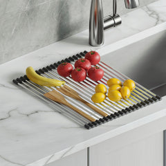 Dowell Over the Sink Roll-Up Dish Drying Rack, High-Quality, Foldable Tube Design, Space Saving Sink Organizer, Sturdy, Easy to Clean, Stylish Look