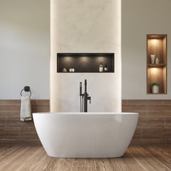 Dowell 59" Freestanding Acrylic Oval Bathtub - 60 Gallon Capacity - 080 5930 Series