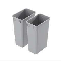 dowell grey plastic trash can 13gal 4000 50 04 45 degree view 2pack