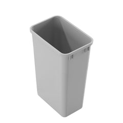 dowell grey plastic trash can 13gal 4000 50 04 45 degree view