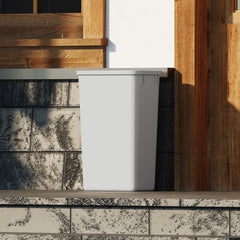 dowell grey plastic trash can 13gal 4000 50 04 exterior life view