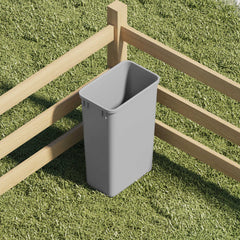 dowell grey plastic trash can 13gal 4000 50 04 outdoor life view