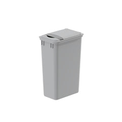 dowell grey plastic trash can 13gal 4000 50 04 with lid close 45 degree view