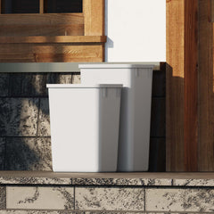 dowell grey plastic trash can 9gal and 13 gal 4000 35/50 04 exterior life view