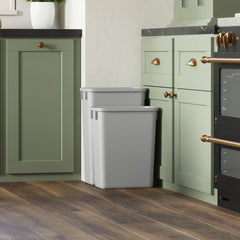 dowell grey plastic trash can 9gal and 13 gal 4000 35/50 04 kitchen life view
