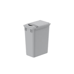 dowell grey plastic trash can 9gal 4000 35 04 lid close 45 degree view