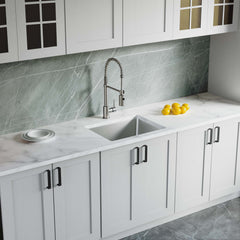 Dowell 23" L x 18" W Handcrafted Undermount Kitchen Sink 16 Gauge Stainless Steel 9" Depth Single Bowl With Grid Strainer