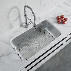 Dowell 32-1/2" Kitchen Undermount Sink - 10" Deep Bowl, Stainless Steel 18 Gauge - 6001 Series