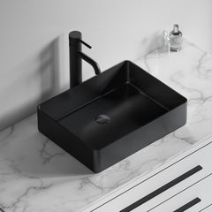 Dowell 18-7/8" Bathroom Rectangular Vessel Sink - Stainless Steel 18 Gauge, 5-1/8" Deep - 6004 1915 Series