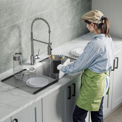 Dowell Over the Sink Roll-Up Dish Drying Rack, High-Quality, Foldable Tube Design, Space Saving Sink Organizer, Sturdy, Easy to Clean, Stylish Look