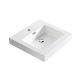 Dowell 18-1/4" Bathroom Topmount Resin Basin with Overflow - One 13-1/2" Sink, 4-3/8" Deep - 000 1818BP Series