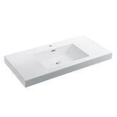 Dowell 48" Bathroom Topmount Resin Basin with Overflow - One 18-1/4" Sink, 3-1/8" Deep - 000 4818BPS Series