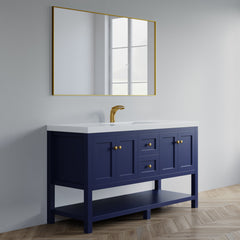 Dowell 60" Bathroom Freestanding Vanity with Four Doors, One Drawers and One Shelves - 035 60 Series