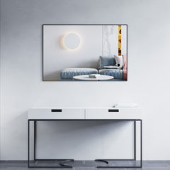 Dowell 47-1/4"/31-1/2" Rectangular Wall Mirror for Bath/Living Room/Hallway - Aluminum Frame - 5004 Series